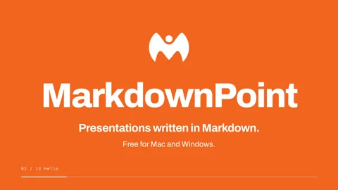 MarkdownPoint: presentations written in Markdown, free for Mac and Windows