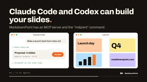 Claude Code and Codex can build your slides: a launch deck made from notes.md